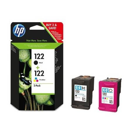 HP 122 Combo-pack Black/Tri-color Ink Cartridges
