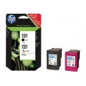 HP 121 Combo-pack Black/Tri-color Ink Cartridges