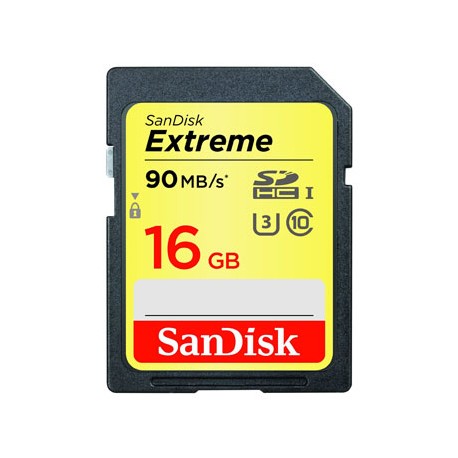 Extreme SDHC Card 16GB 90MB/s Class 10 UHS-I U3