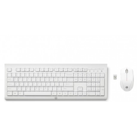 HP CLAVIER +SOURIS HP C2710 SANS FIL FIL BLANC