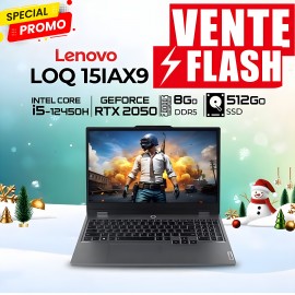LENOVO LOQ 15IAX9 – PC Portable Gamer i5 12è Gén RTX 2050 8Go 512 SSD