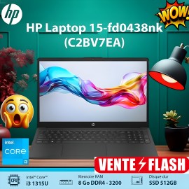 PC Portable HP 15-fd0438nk - i3-1315U - 8Go - 512Go SSD - Noir ébène - (C2BV7EA)