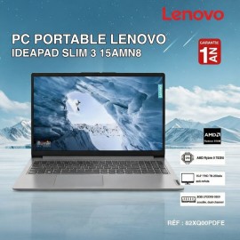 PC Portable Lenovo IdeaPad Slim 3 15AMN8 Ryzen 5 7520U 8Go 512Go SSD - Gris