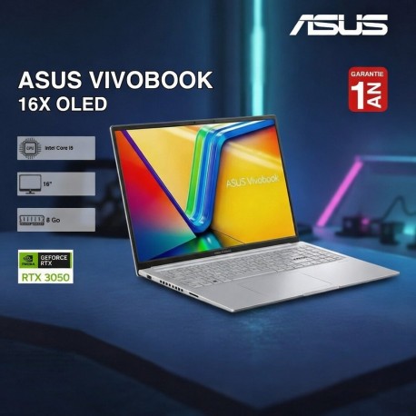 Asus Vivobook 16X OLED (K3605VC), I5-13ème, 8G, RTX3050