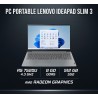 PC Portable Lenovo IdeaPad Slim 3 15AMN8 / Ryzen 5 7520U / 8 Go / 512 Go SSD