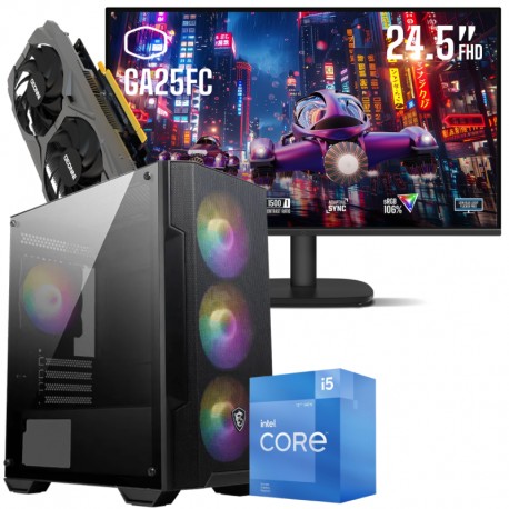 Setup Gamer Special Pc de Bureau Gaming / i5-12400F / GTX 1650 4G / 16 Go Avec Écran Gaming Cooler Master
